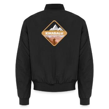 Kinabalu - Unisex Bomber Jacket - black - Back - AI Model Male 185 light (185cm)