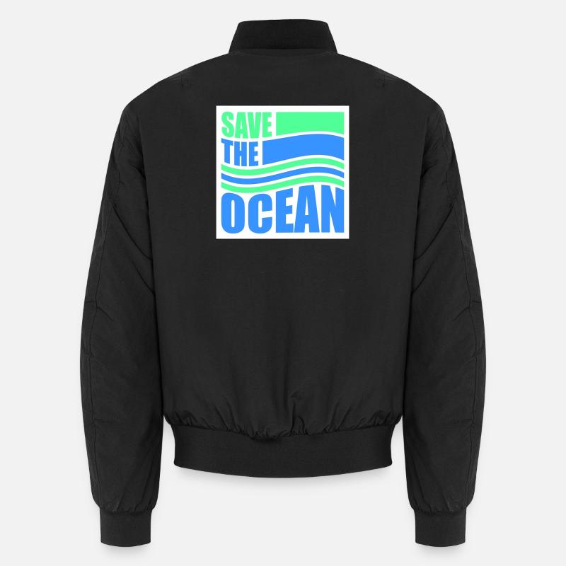 Save The Ocean Ozean Aktivismus Umwelt Statement Unisex Bomberjacke