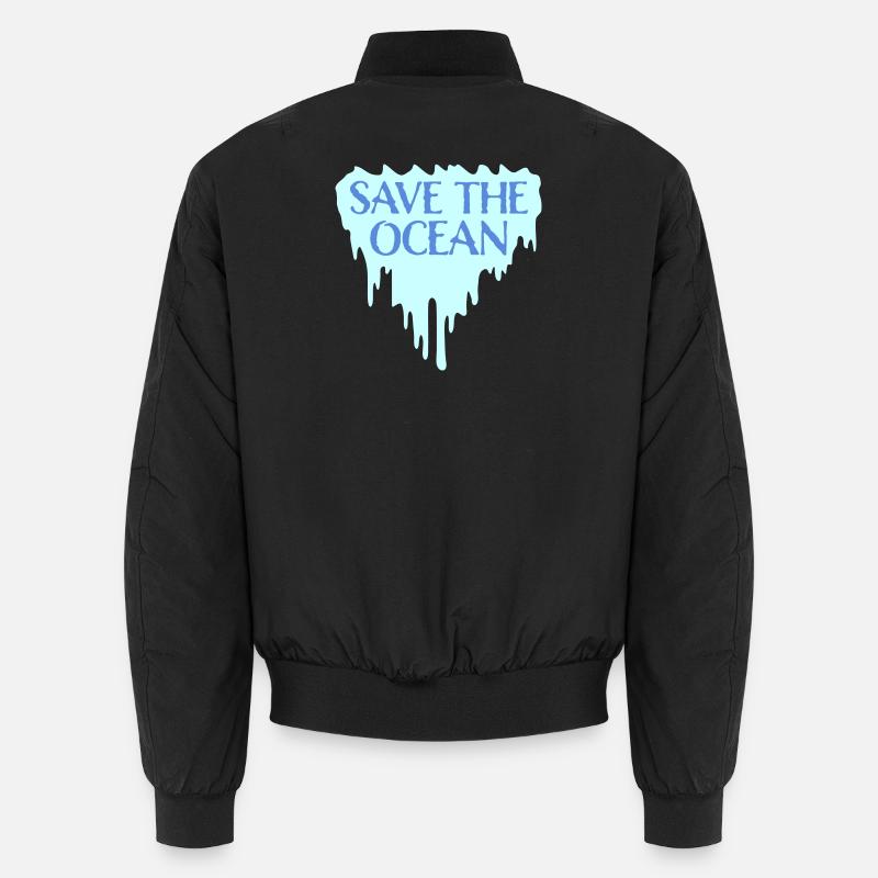 Save The Ocean Ozean Aktivismus Umwelt Statement Unisex Bomberjacke