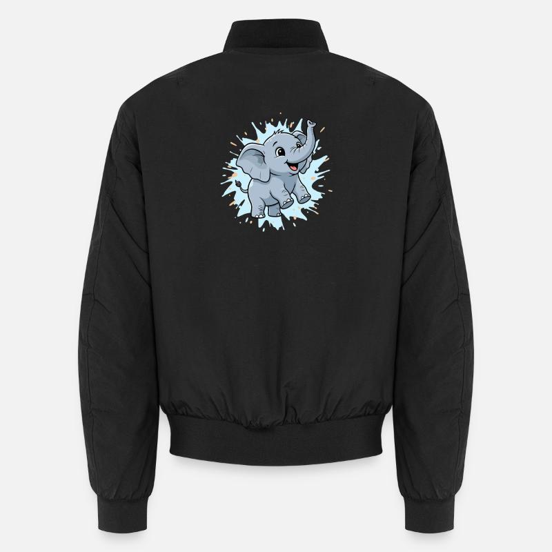 Süßer Elefant mit Farbspritzer Unisex Bomberjacke