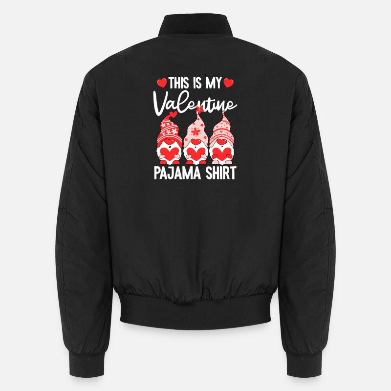 Valentine Gnome Pyjama-Hemd - Unisex Bomberjacke - Schwarz