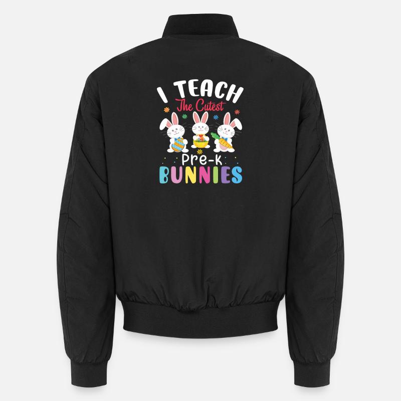 Ich unterrichte die süßesten Vorschulkaninchen Unisex Bomberjacke