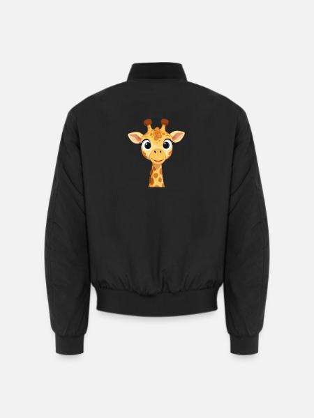 funny giraffe gift - Unisex Bomber Jacket - black