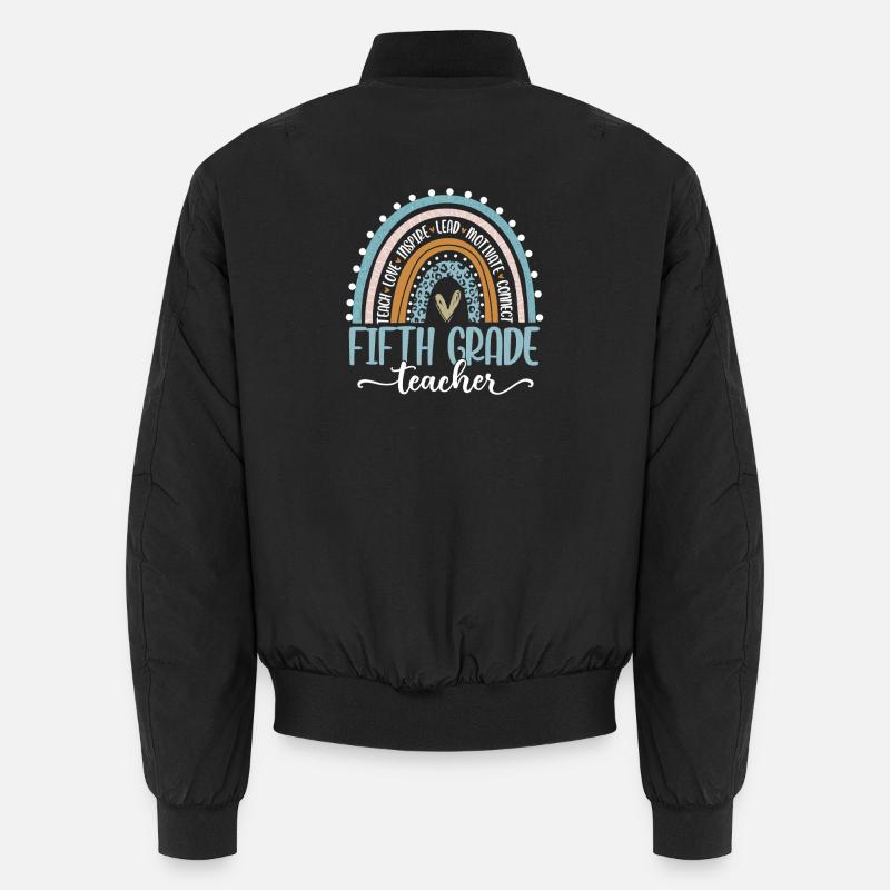 Lehrerin der fünften Klasse Rainbow - Unisex Bomberjacke - Schwarz
