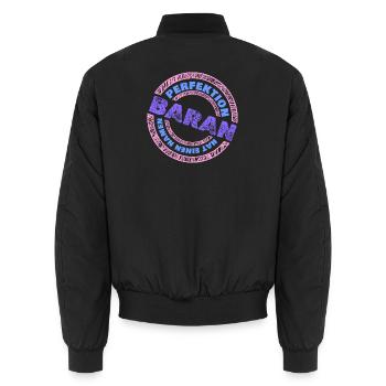 Perfekt Baran - Unisex Bomberjacke - Schwarz - Hinten - AI Model Male 185 light (185cm)