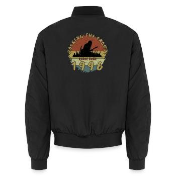 30th Birthday Rocking the crowd GIT 06/1996 - Unisex Bomber Jacket - black - Back - AI Model Male 185 light (185cm)