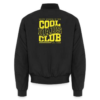 Club des papas cool - Cadeau de la fête des pères 2026 - Bomber unisexe - noir - Dos - AI Model Male 185 light (185cm)