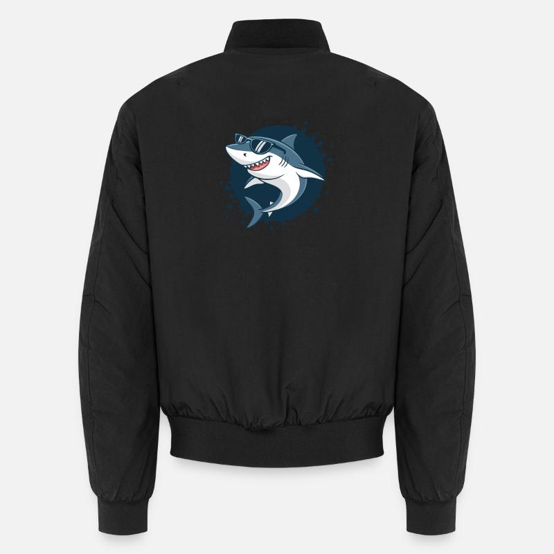 Shark Stylish Sunglasses Unisex Bomber Jacket