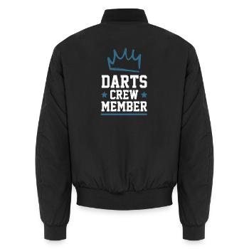 Darts Crew - Unisex Bomberjacke - Schwarz - Hinten - AI Model Male 185 light (185cm)