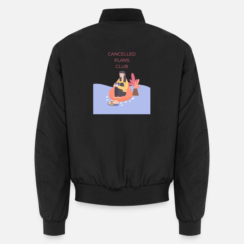 Cancelled Plans Club - Unisex Bomber Jacket - black