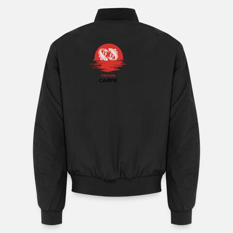 Passion Carpe Cadeau pour pêcheur - Bomber unisexe - noir