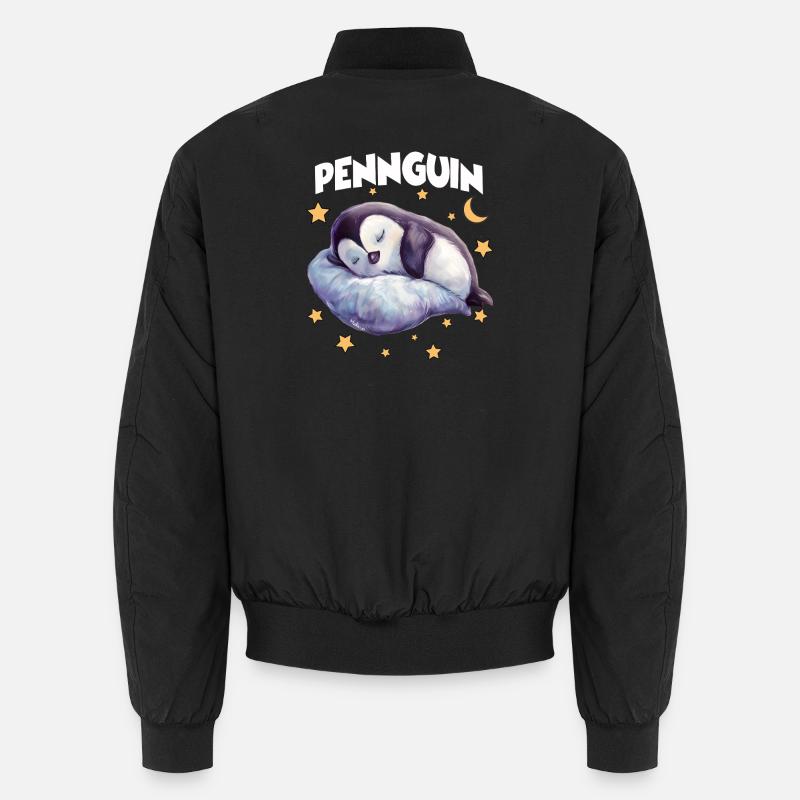 PennguinPinguin Pyjama Pennguin Langschläfer - Unisex Bomberjacke - Schwarz