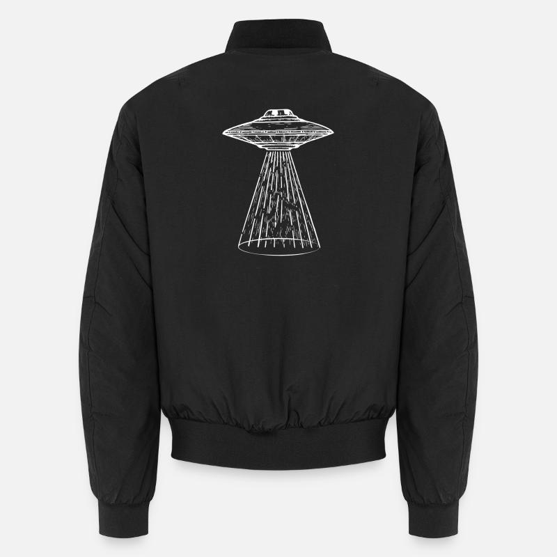 UFO Light-Beam Illustration Unisex Bomber Jacket