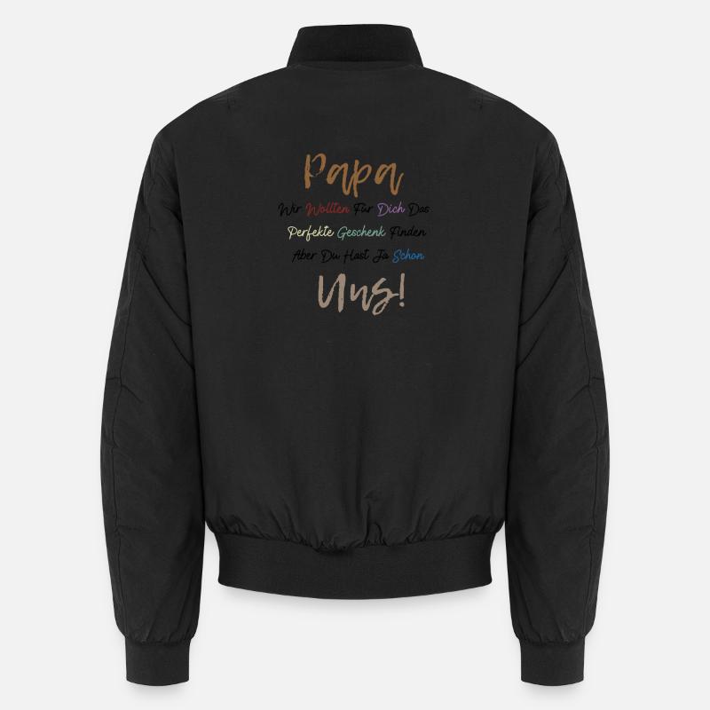 Perfekte Spruch Vatertagsgeschenk für Bester Papa Unisex Bomberjacke