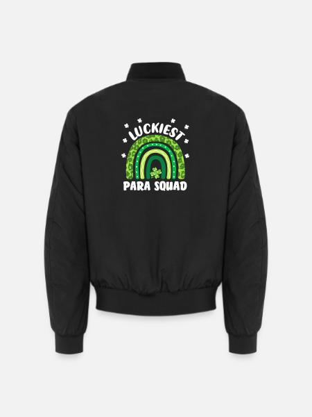 Luckiest Para Squad - Unisex Bomber Jacket - black