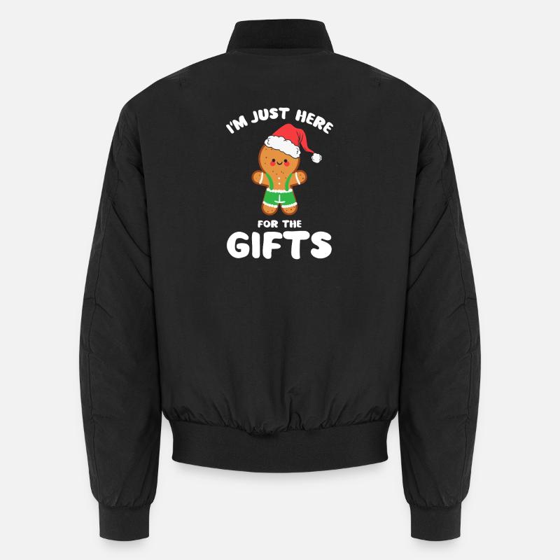Lebkuchen-Weihnachtsmann-Geschenk-Tee - Unisex Bomberjacke - Schwarz