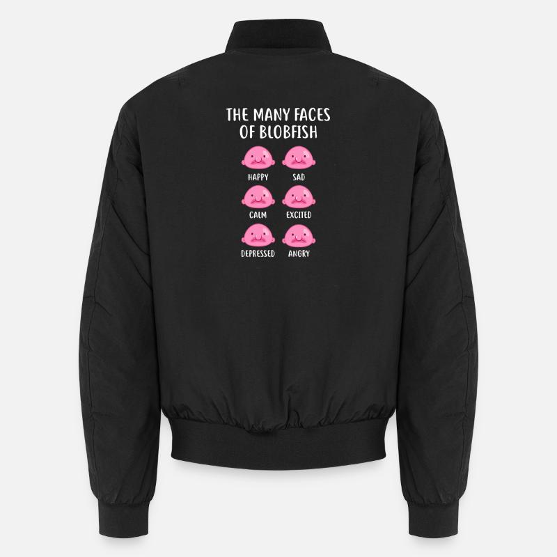 Blobfish Emotion Grid Tee Art Unisex Bomber Jacket