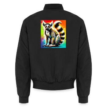 Lémurien - Bomber unisexe - noir - Dos - AI Model Male 185 light (185cm)