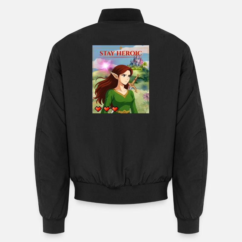 Stay Heroic - Unisex Bomberjacke - Schwarz
