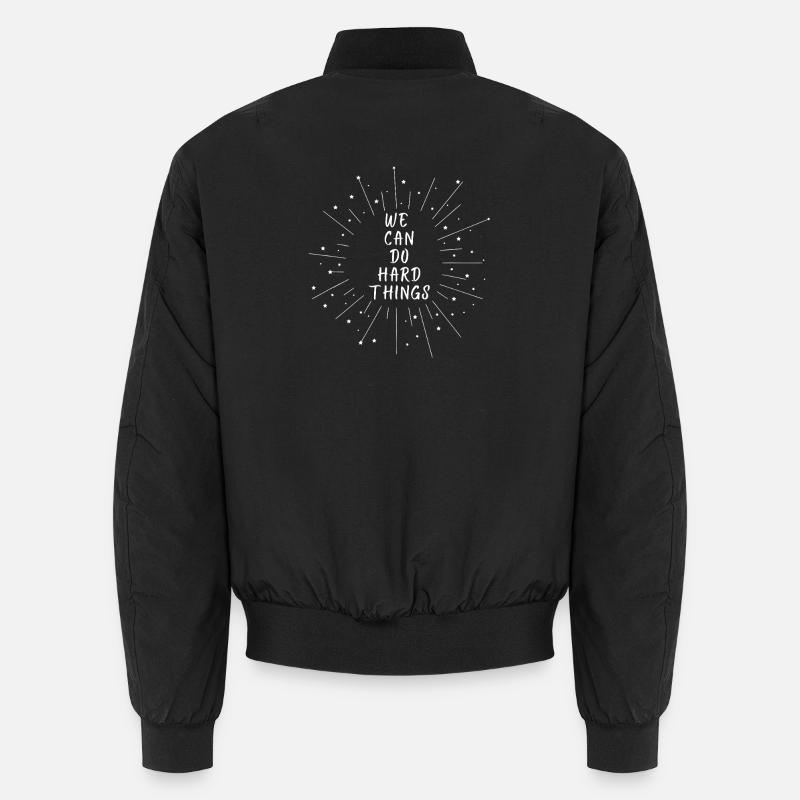Wir können schwierige Dinge tun, platzen Sie Unisex Bomberjacke