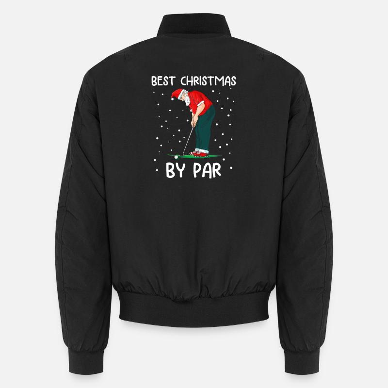 Golfing Santa by Par Unisex Bomber Jacket