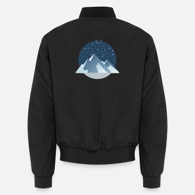 Starry Night Mountains – Winter Magic Unisex Bomber Jacket