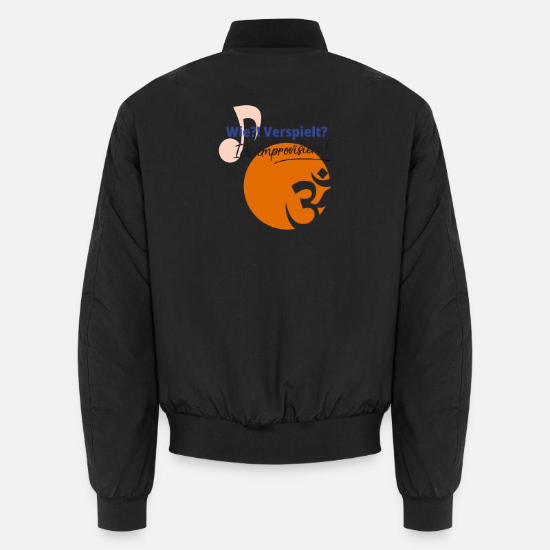 T-Shirt Design „Ich improvisiere!“ - Unisex Bomberjacke - Schwarz