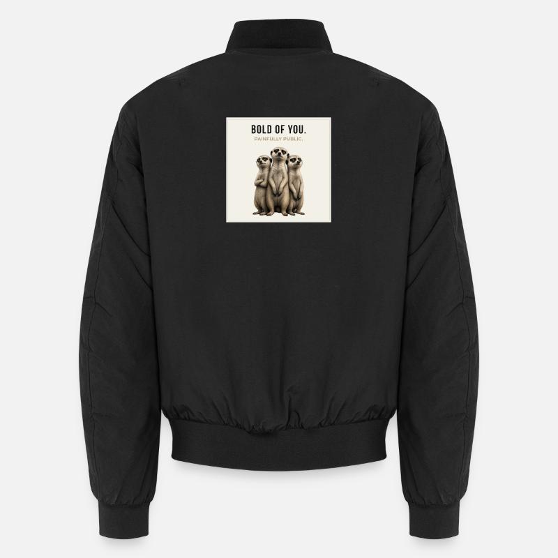 Kühn von dir. – Sarkastisches Erdmännchen-Design Unisex Bomberjacke