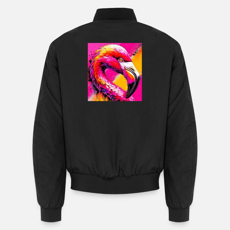 Flamingo - Unisex Bomberjacke - Schwarz