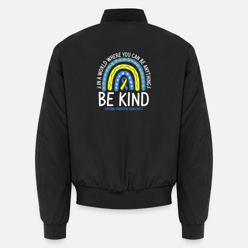 Sei freundlich, Regenbogenbewusstsein Unisex Bomberjacke