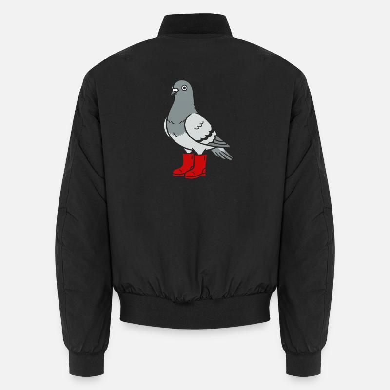 Dove in red boots Unisex Bomber Jacket