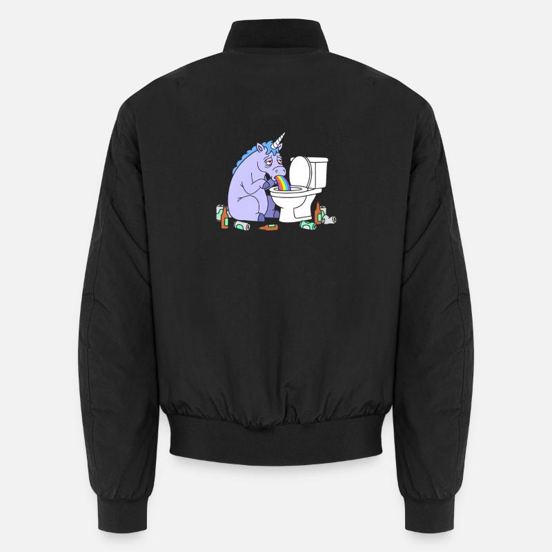 Klo Regenbogen Einhorn Unisex Bomberjacke