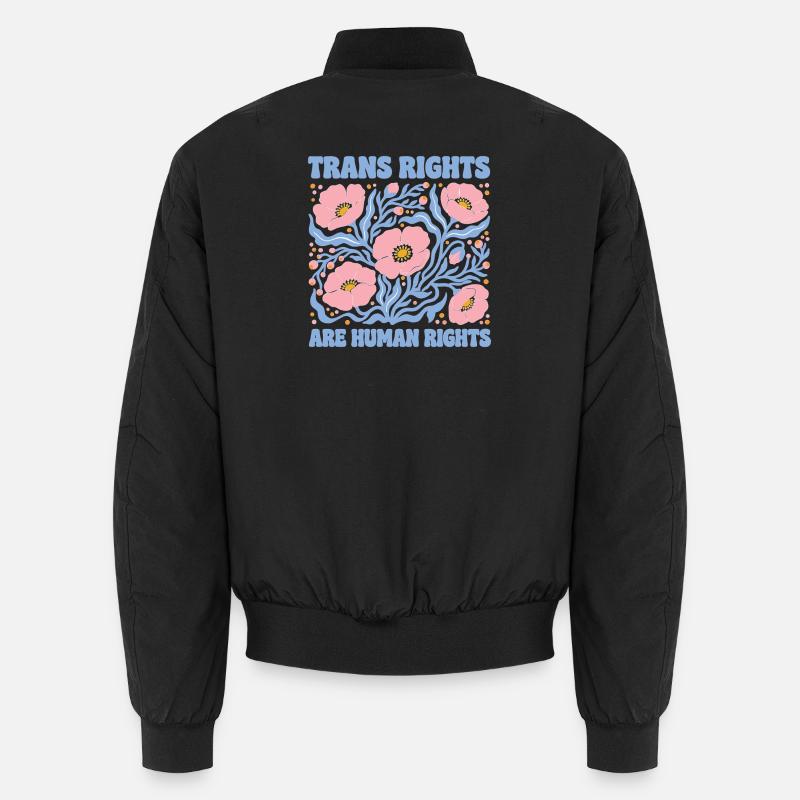 Pride Month LGBT -  Trans Rights Are Human Rights Unisex Bomber Jacket