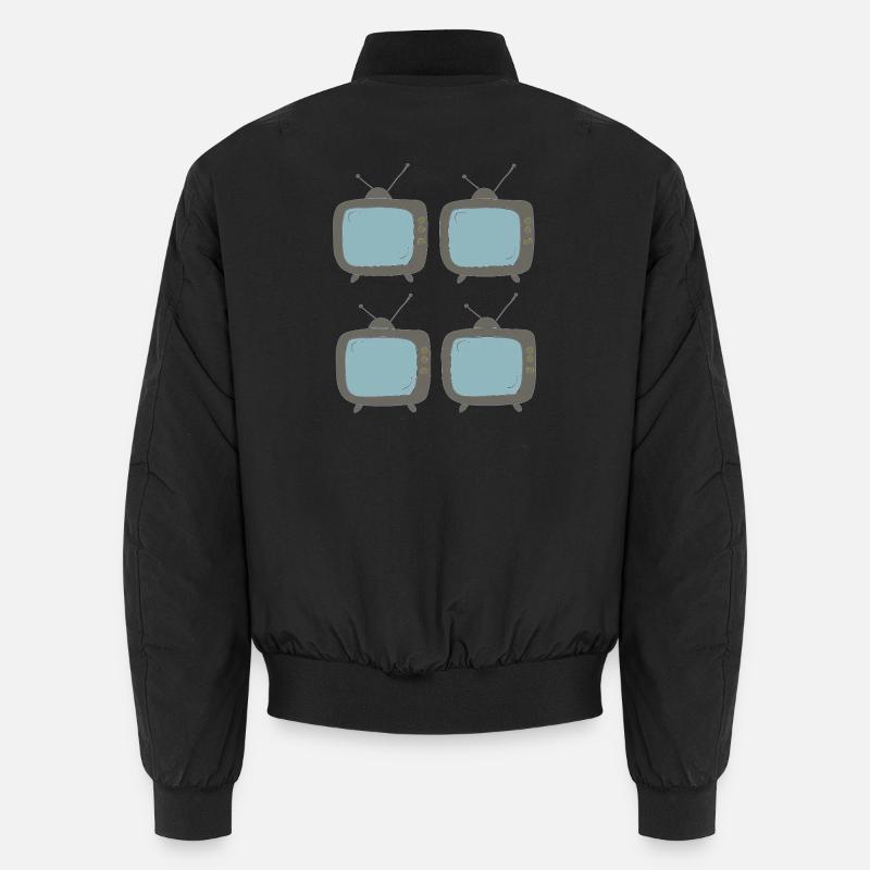 fernseher_4fach - Unisex Bomber Jacket - black