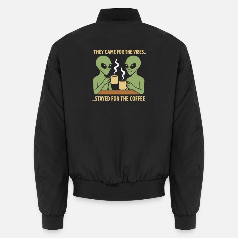 Alien Coffee Lovers  Unisex Bomber Jacket