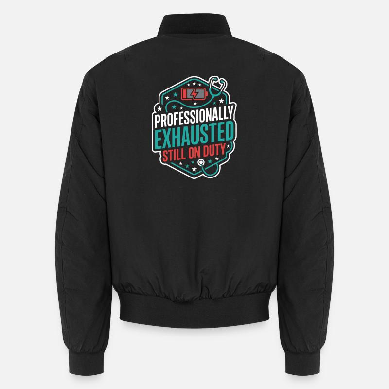 Nachtschicht-krankenschwester, Müde Unisex Bomberjacke