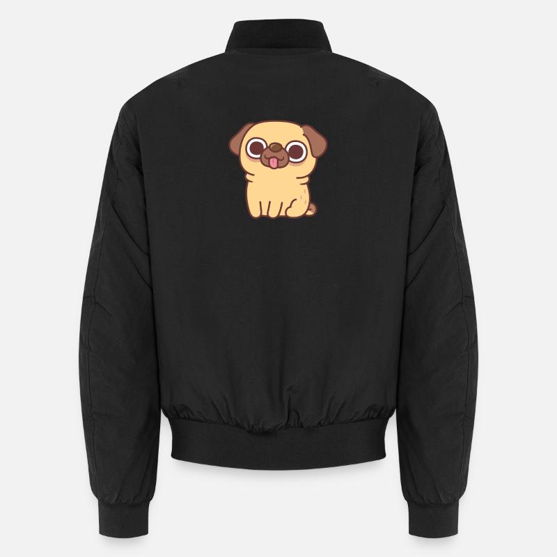Niedlicher sitzender Reh-Mops Unisex Bomberjacke