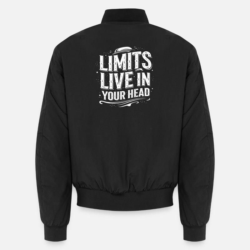 Gym Motivation Limits only exist in the mind Unisex Bomber Jacket