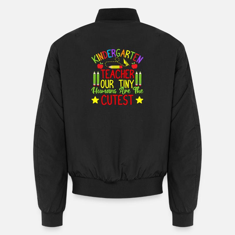 Pre K Teacher Tiny Humans Cutest Kindergarten Unisex Bomberjacke