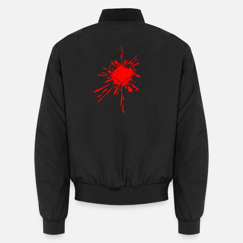 Heart Splash Splatter Art Unisex Bomber Jacket