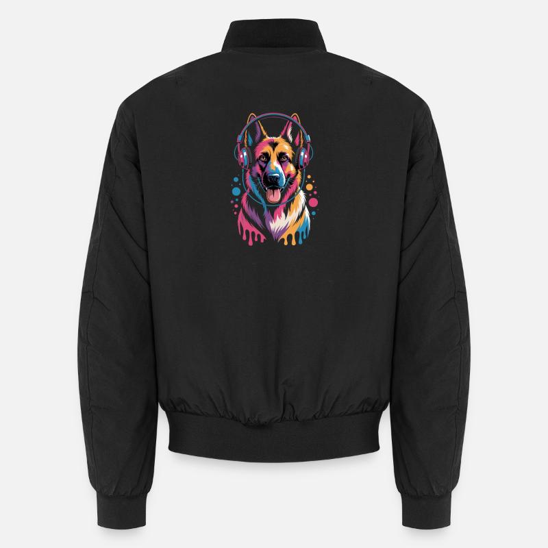 Deutscher Schäferhund - Unisex Bomberjacke - Schwarz