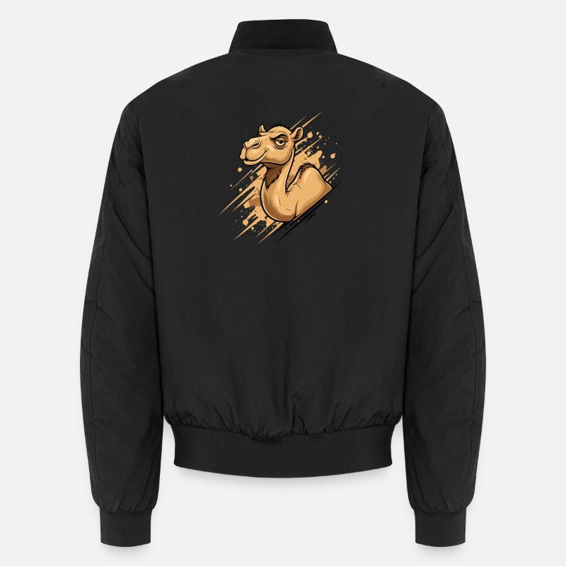 Éclaboussure de dessin animé de chameau Bomber unisexe