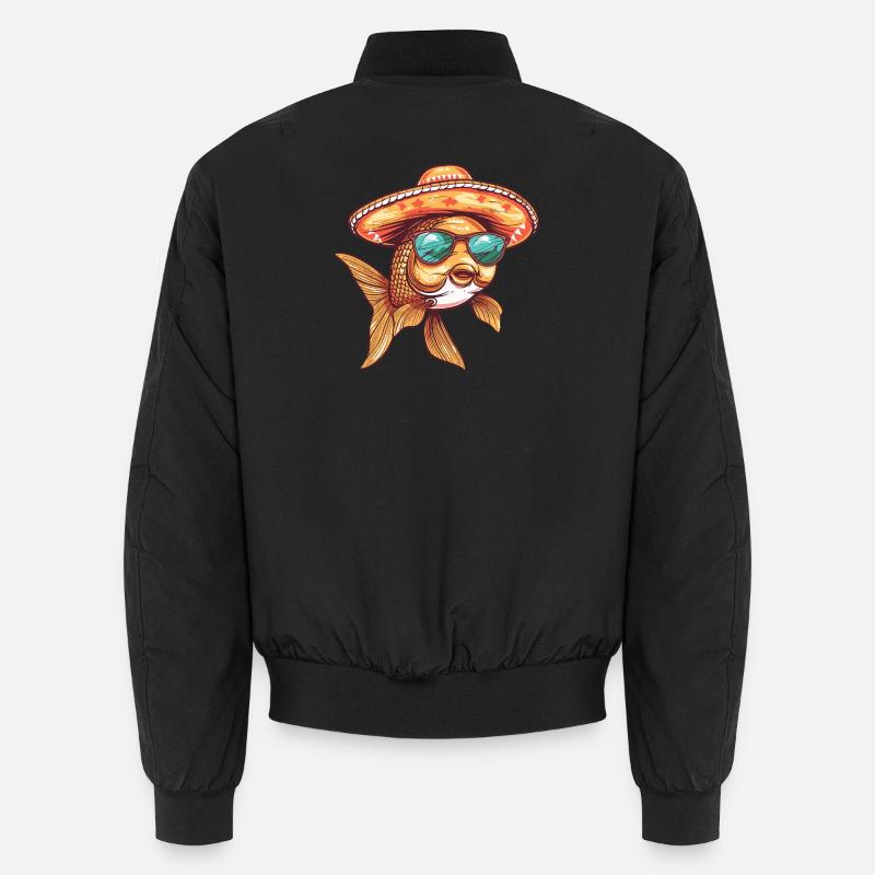 Goldfische Comic Lustig Sombrero Unisex Bomberjacke