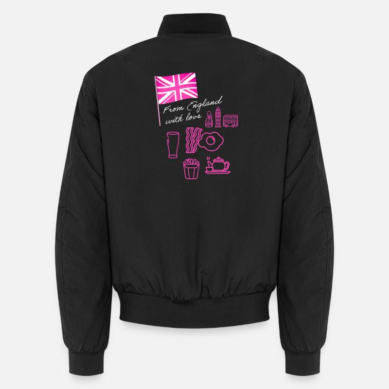 EXANGLIA (Pink + Weißer Text) Unisex Bomberjacke