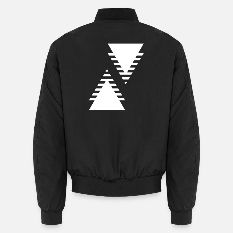 geometric triangles design - Unisex Bomber Jacket - black