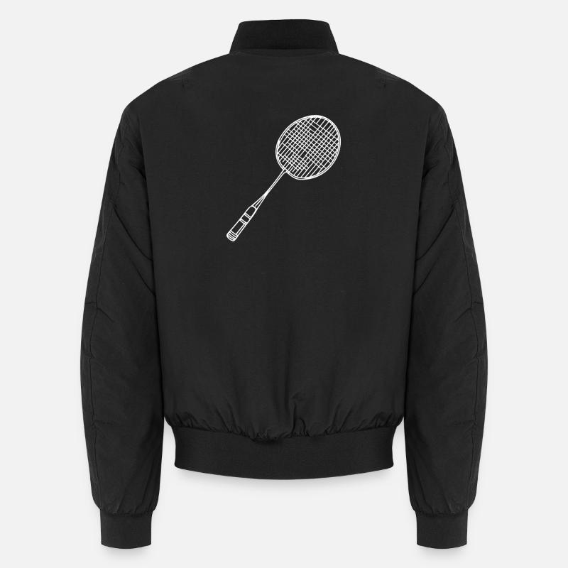 Badmintonschläger Zeichnung Unisex Bomberjacke