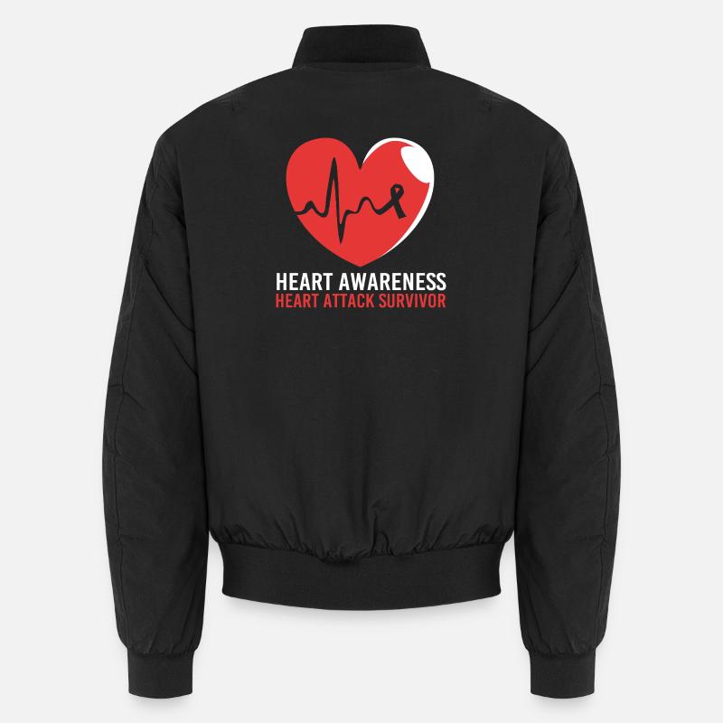Herzinfarkt - Unisex Bomberjacke - Schwarz