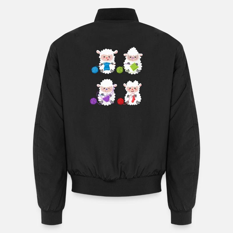 Lambs Knit Yarn Pals - Unisex Bomberjacke - Schwarz