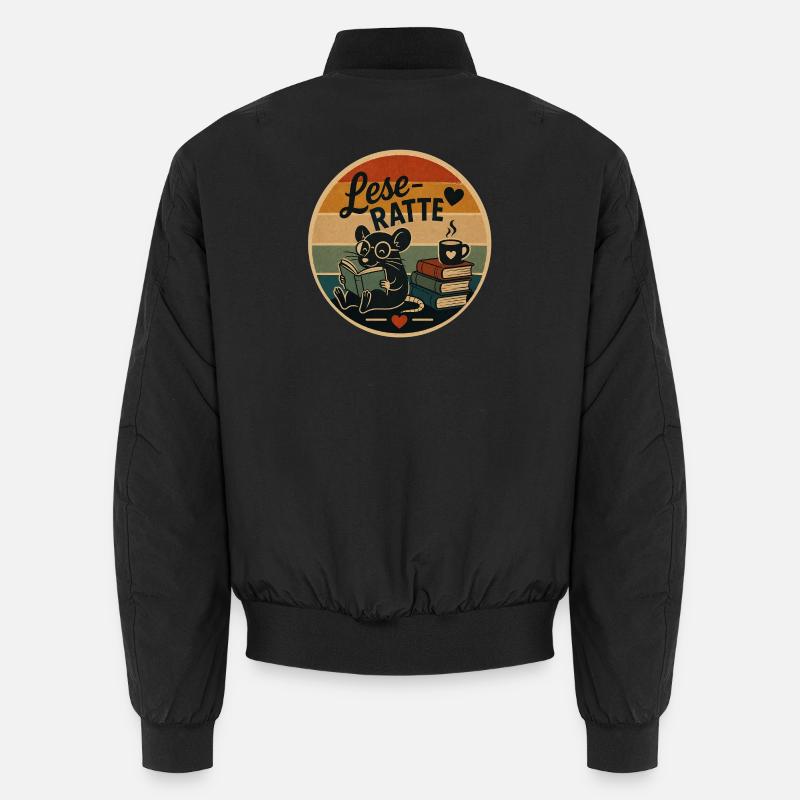 Leseratte Retro Unisex Bomberjacke