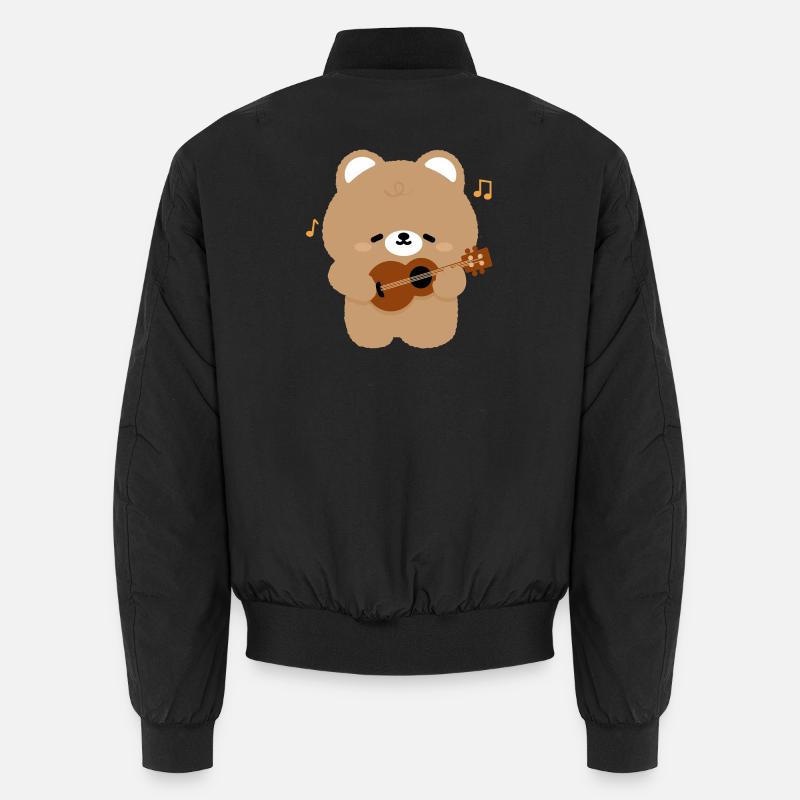 Bear Guitar Serenade - Bomber unisexe - noir
